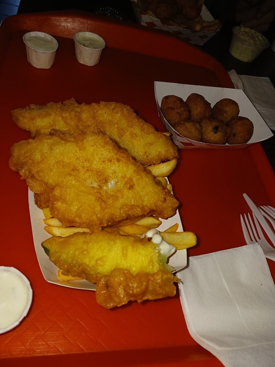 Today's Special Fish and Fried Zucchini